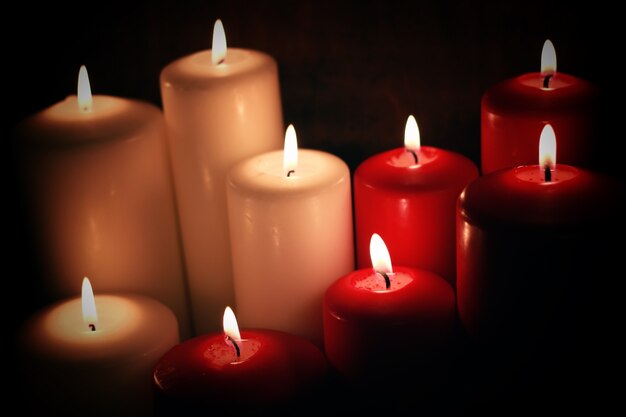 Red white candle