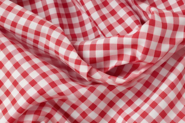 red and white checkered fabric