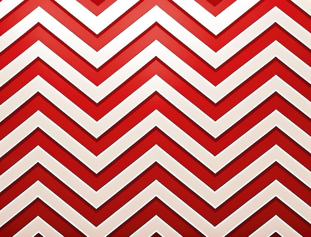 Foto viene mostrato un motivo a zig zag chevron rosso e bianco.