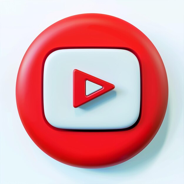 Photo a red and white circle with a white square on it that says  video