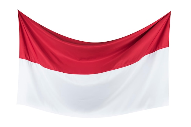 Photo the red and white flag of indonesian flag