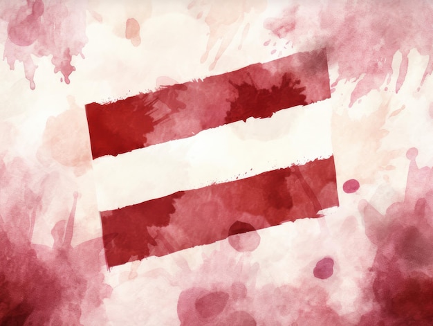 Photo a red and white flag with a red stripe in the middle