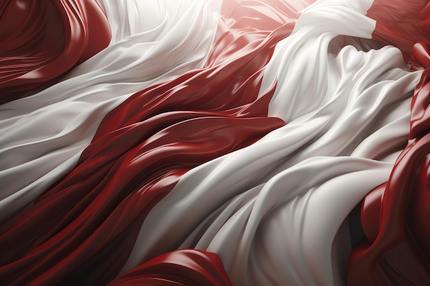 A red and white flag