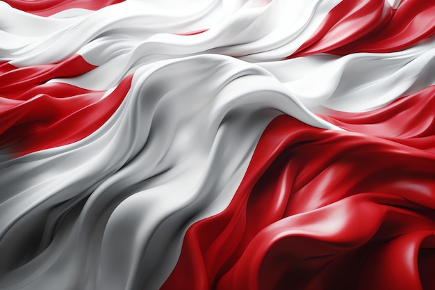 A red and white flag