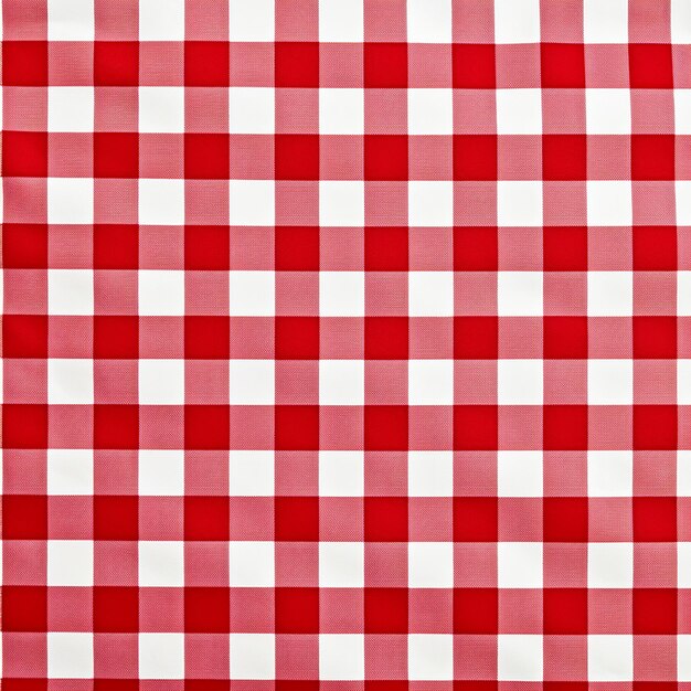 Photo red and white gingham pattern