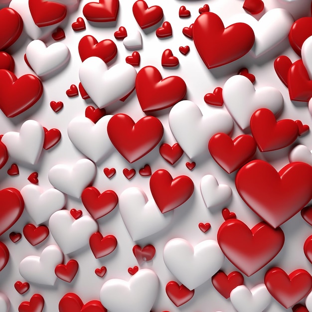 red and white heart background