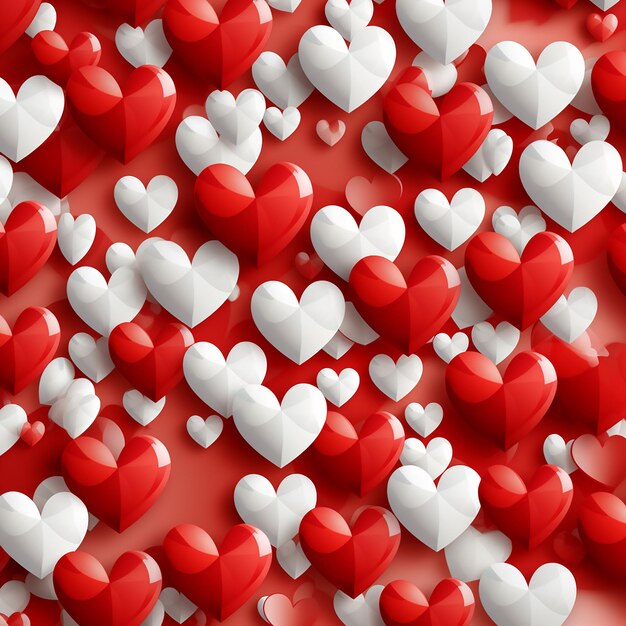 red and white heart background