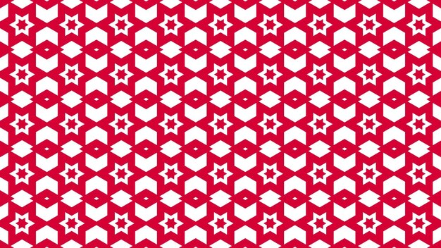 a red and white pattern with the star on it.