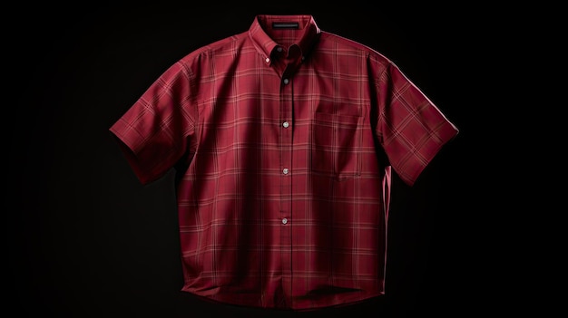 a red and white shirt with a black background