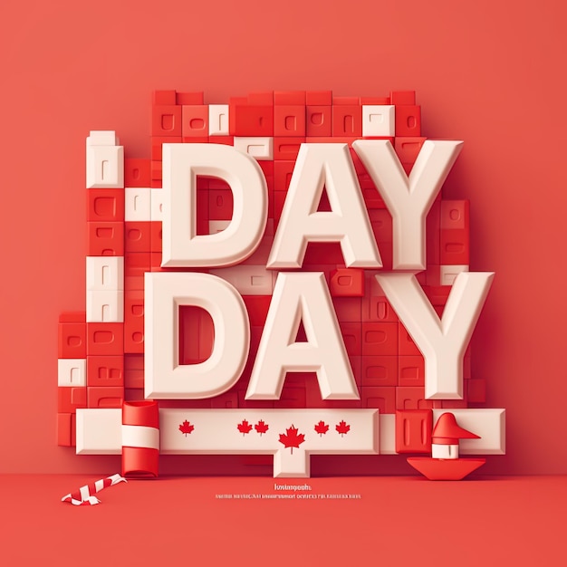 A red and white sign that says day day day on it.