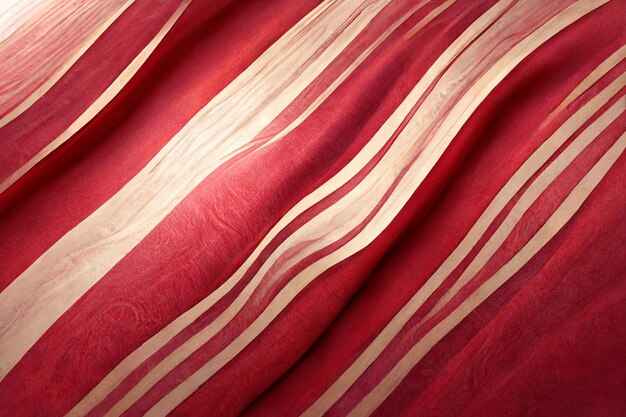 Red and white striped silk background Illustration