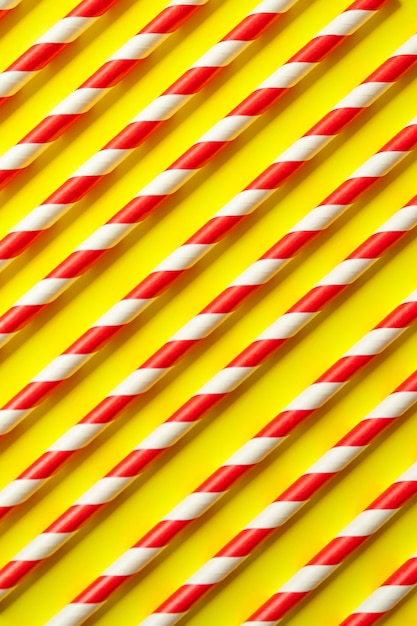 Red and White striped straws