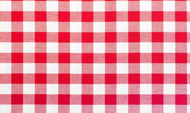 Photo red and white tablecloth