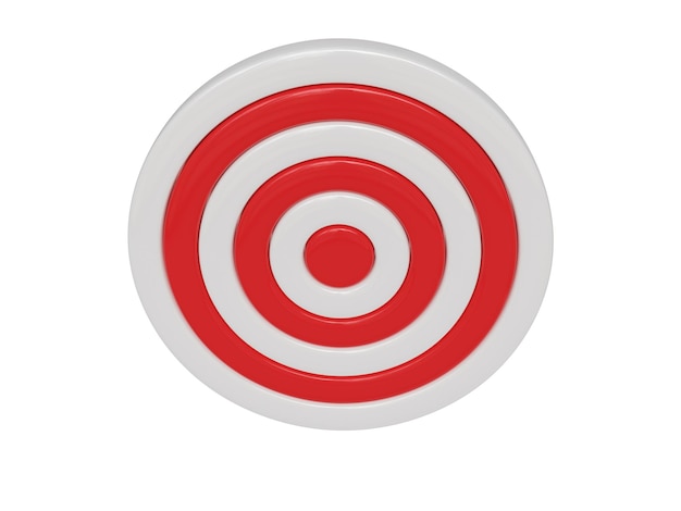 Red and white target 3d render