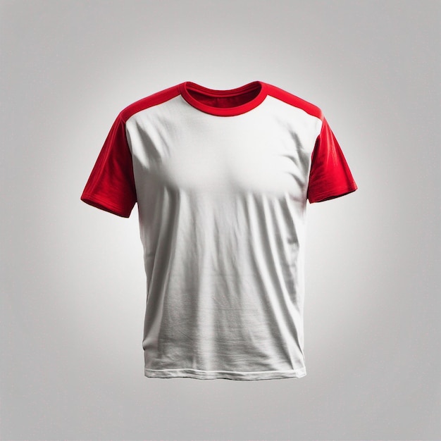 Red White Tshirt mockup