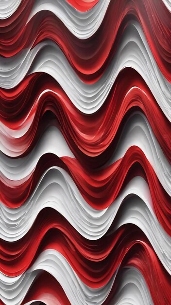 Red and white waves background with a wavy pattern