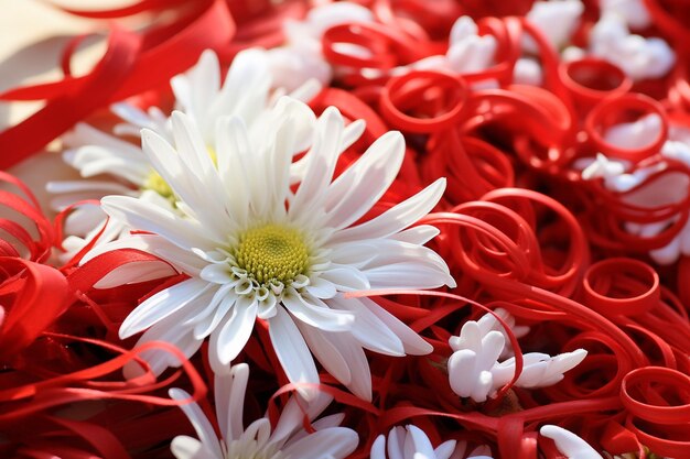 Red and white whispers martisor photo