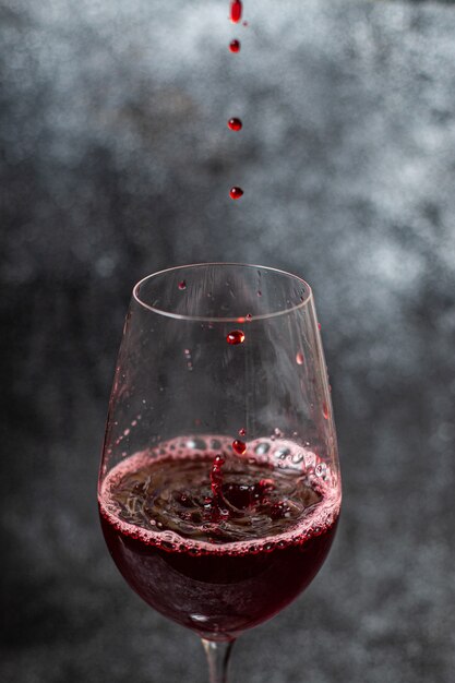 red wine drink transparent glass fresh beverage meal snack on the table copy space food background