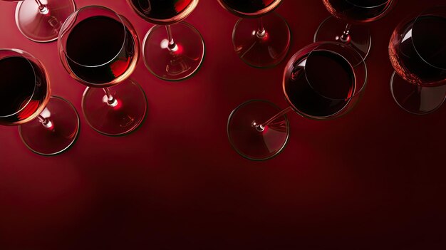 Фото Красные бокалы для вина