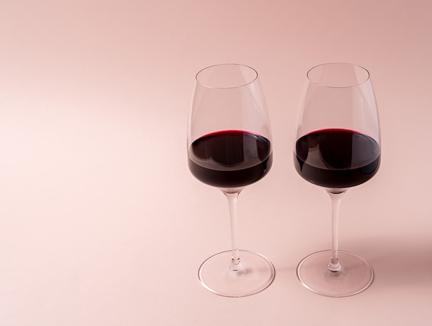 Red wine glasses