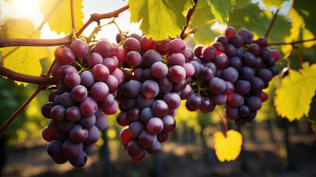 Red wine grapes organic