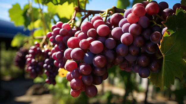 Red wine grapes organic