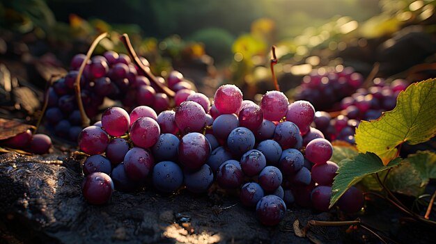 Red wine grapes organic