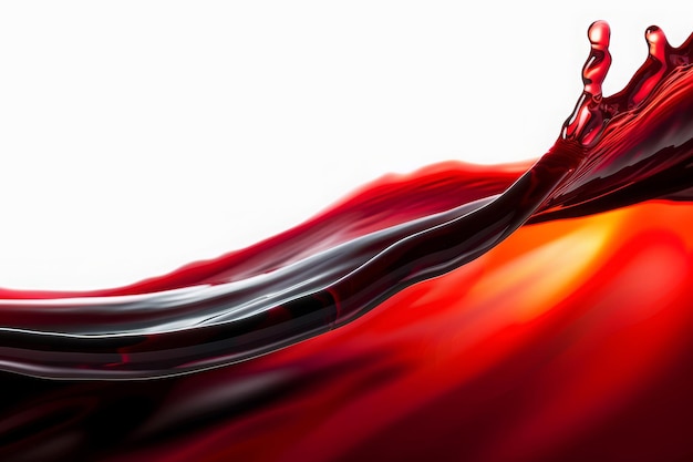 Red wine isolated on white background abstract splashing saved clipping path