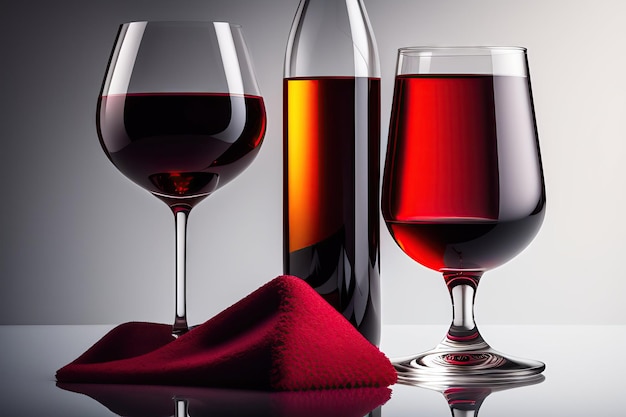 Red wine isolated on a white background