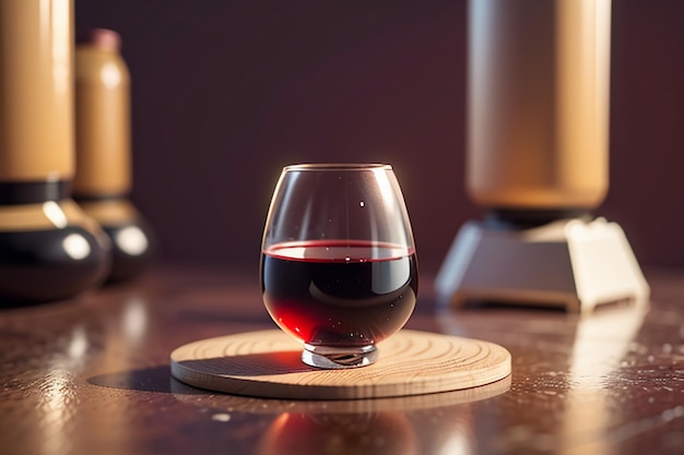 Red wine lafite wine glass goblet elegant romantic drink wallpaper background illustration