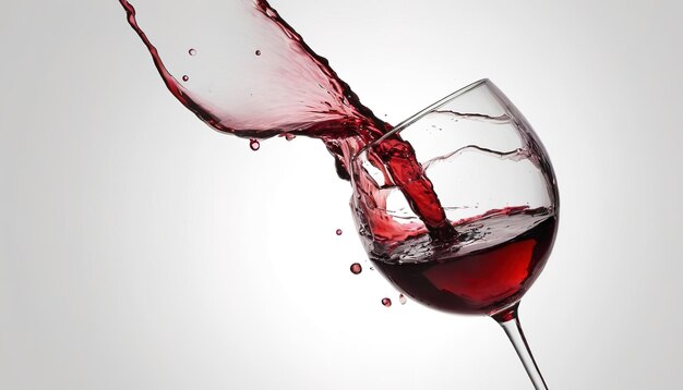 red wine splash isolated on white