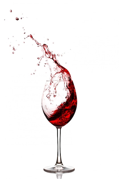 Foto spruzzata di vino rosso