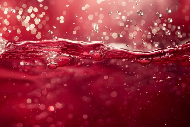 Red wine splashing with bubbles