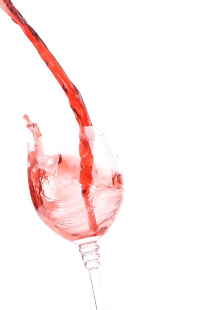 Photo red wine splashing