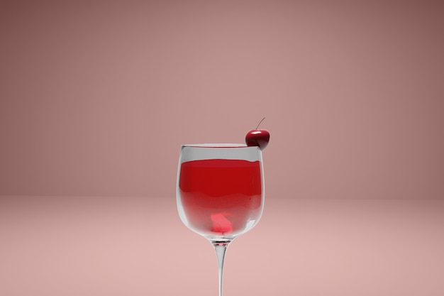 Red wine with cherry