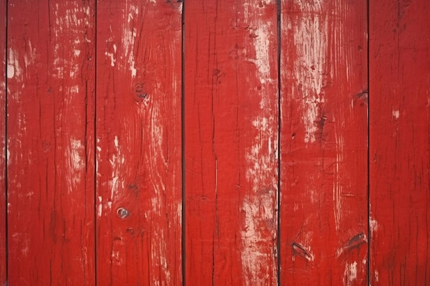 Red wood background with a rough texture of paint.