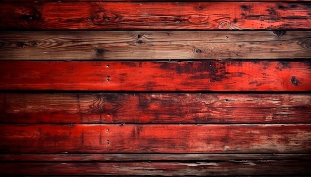 濃い赤の背景に赤い木の壁