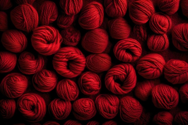 Premium AI Image | Red wool flat lay background