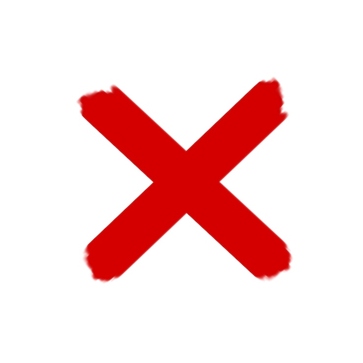 Photo a red x with a red x on it