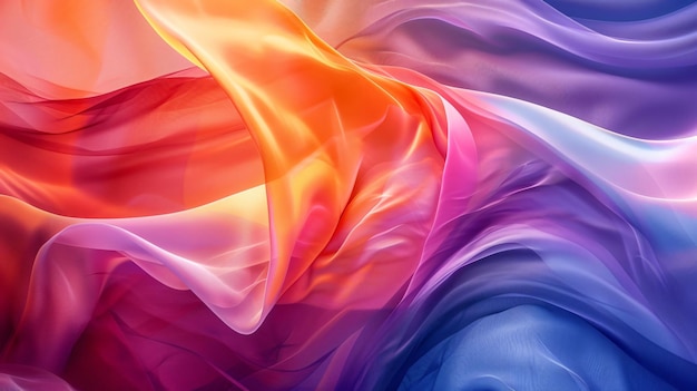Red Yellow Blue and Purple Colors abstract wave background