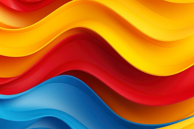 Red yellow blue wave background