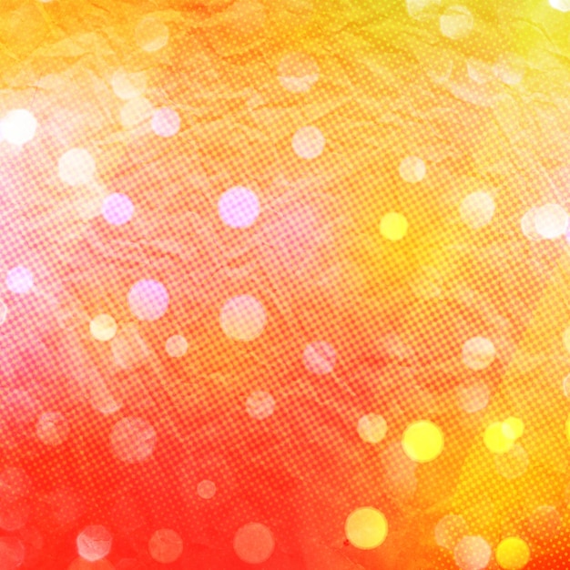 Red and yellow bokeh lights suare background