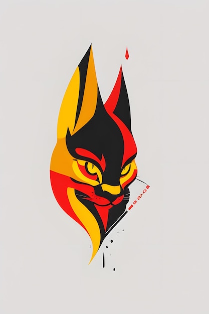 red yellow colorful fox logo minimalist logo generated by ai