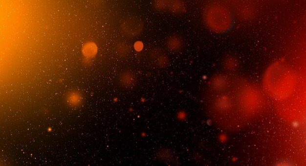 Red and yellow colorful starry sky horizontal galaxy background