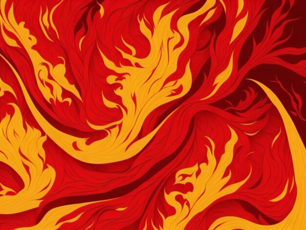 red and yellow combined fire art illustration background