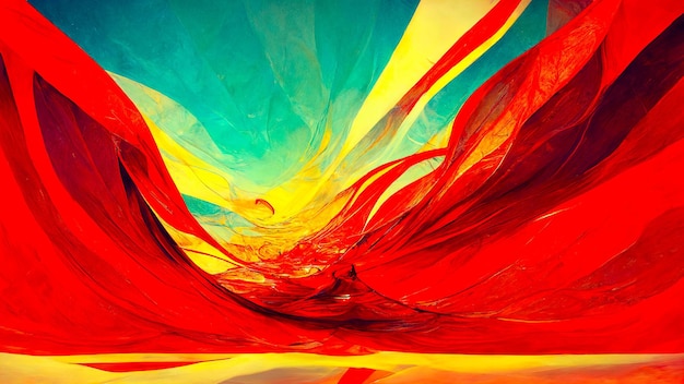 Red yellow hypnotic abstract lines wallpaper background design  super bright colors juicy