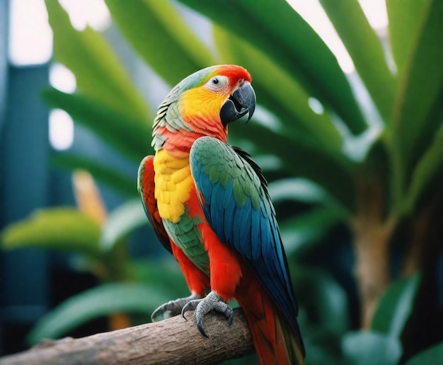 Red and yellow macaw