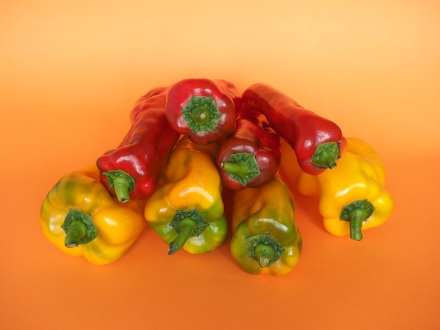 Red and yellow peppers