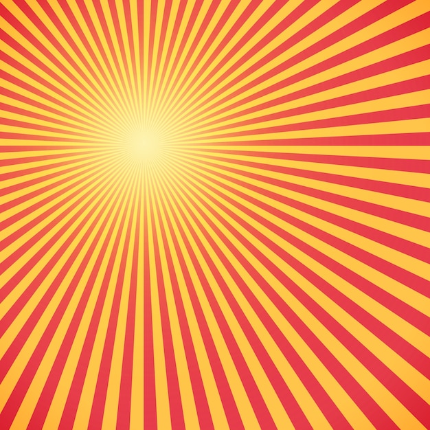 Photo red and yellow sunburst circle and background