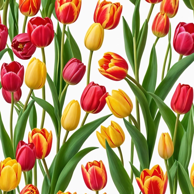 red and yellow tulips wallpaper